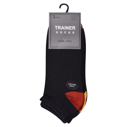 Mens Trainer Socks - Heel & Toe (12 Pairs)