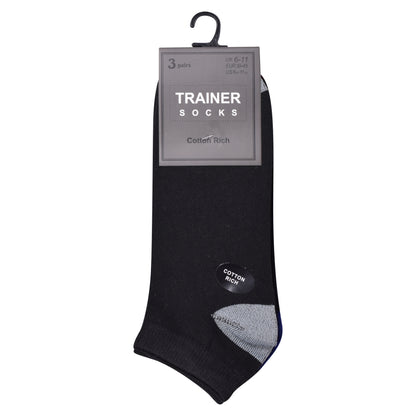 Mens Trainer Socks - Heel & Toe (12 Pairs)