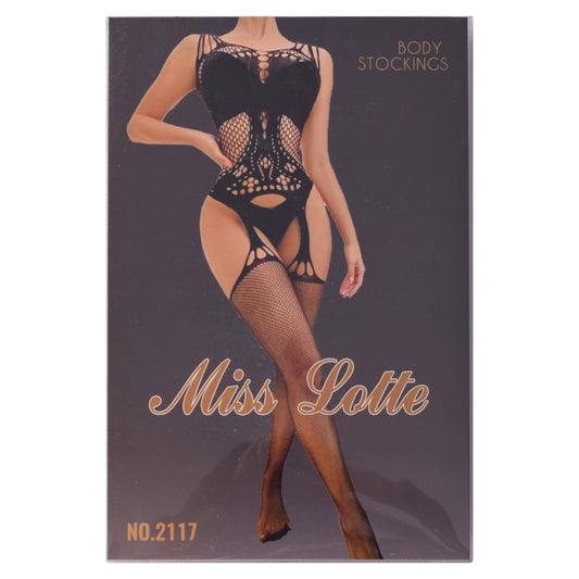 Fishnet Cut-Out Garter Full Bodystocking