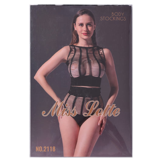 Cut-Out Strappy Fishnet Bodystocking