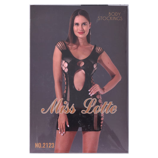 Openwork Mini Dress Fishnet Bodystocking