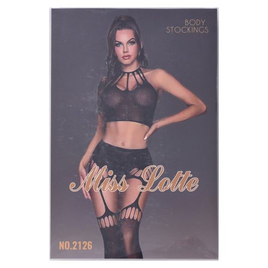 Halter Garter Fishnet Bodystocking
