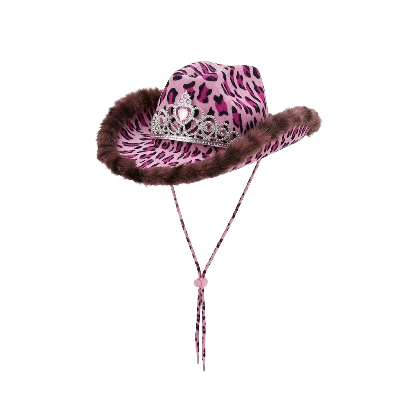 Leopard Print Tiara Feather Cowboy Hat – Assorted Colours