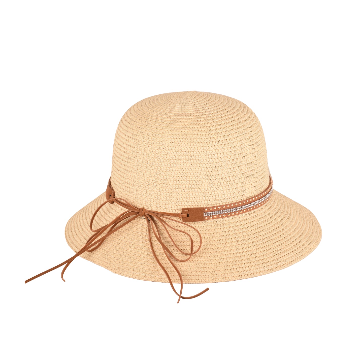 Ladies Elegant Cloche Hat with Diamante Tie Band – LHT-20