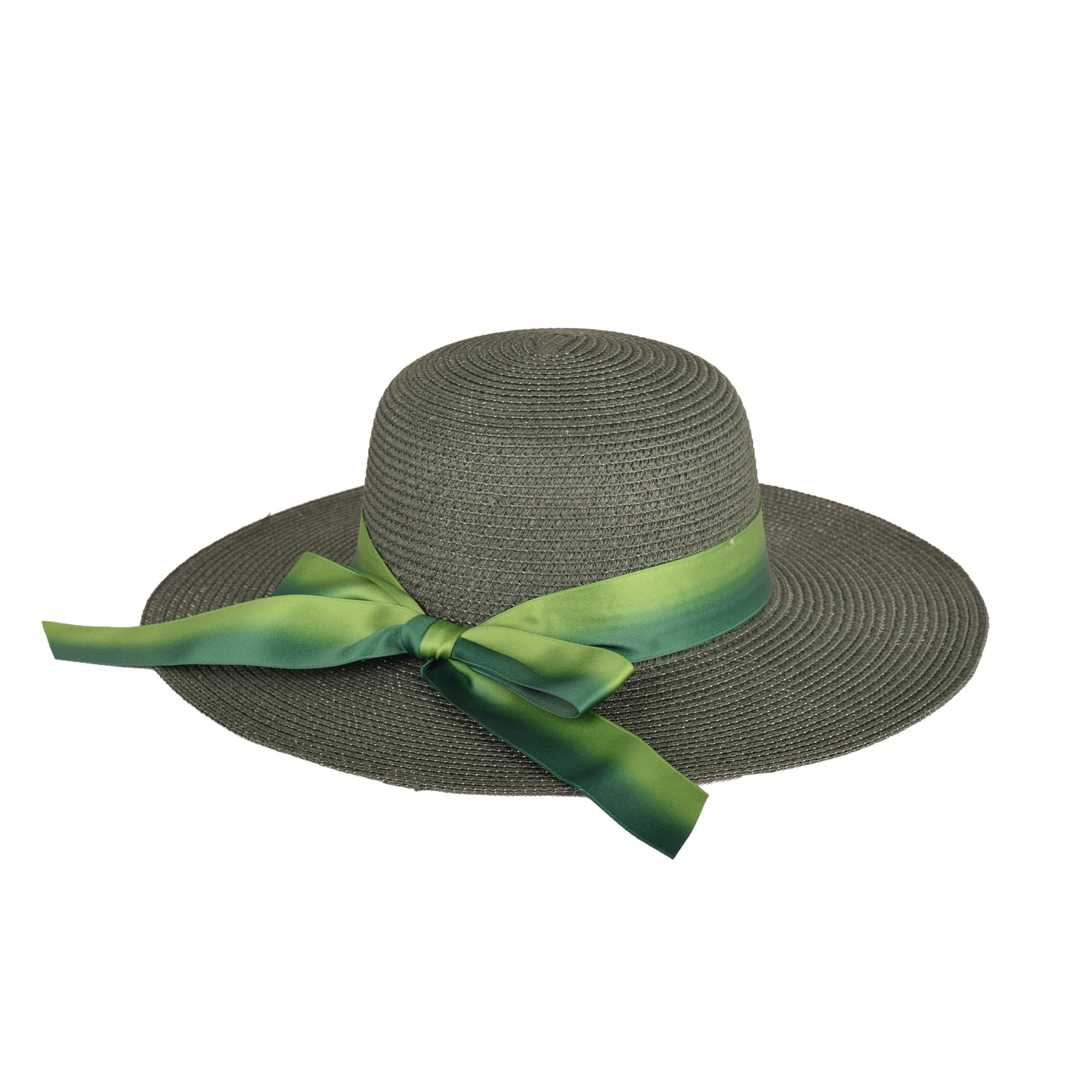 Ladies Elegant Wide-Brim Sun Hat With Ribbon Bow- LHT-28