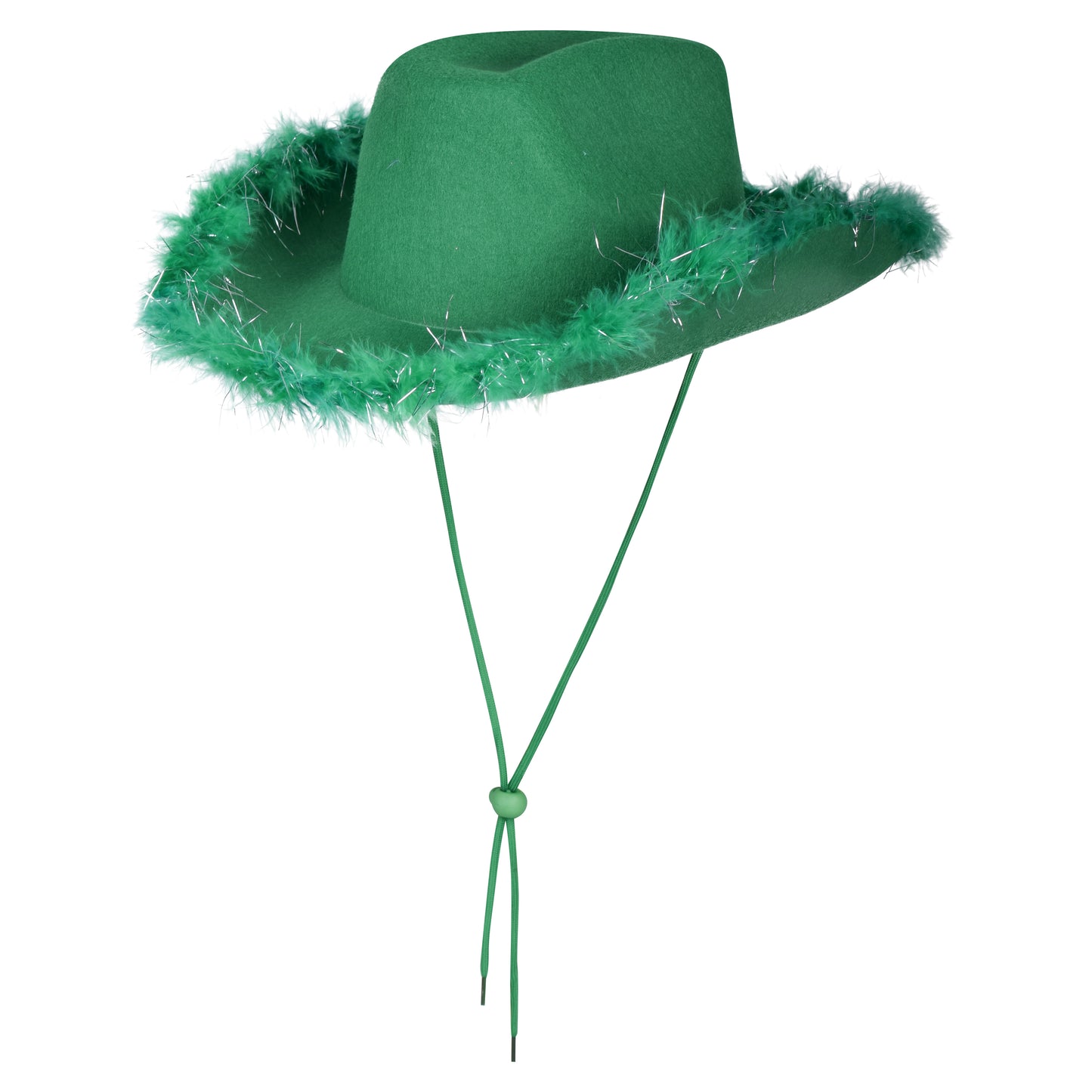 Feather Trimmed Plain Cowboy Hats