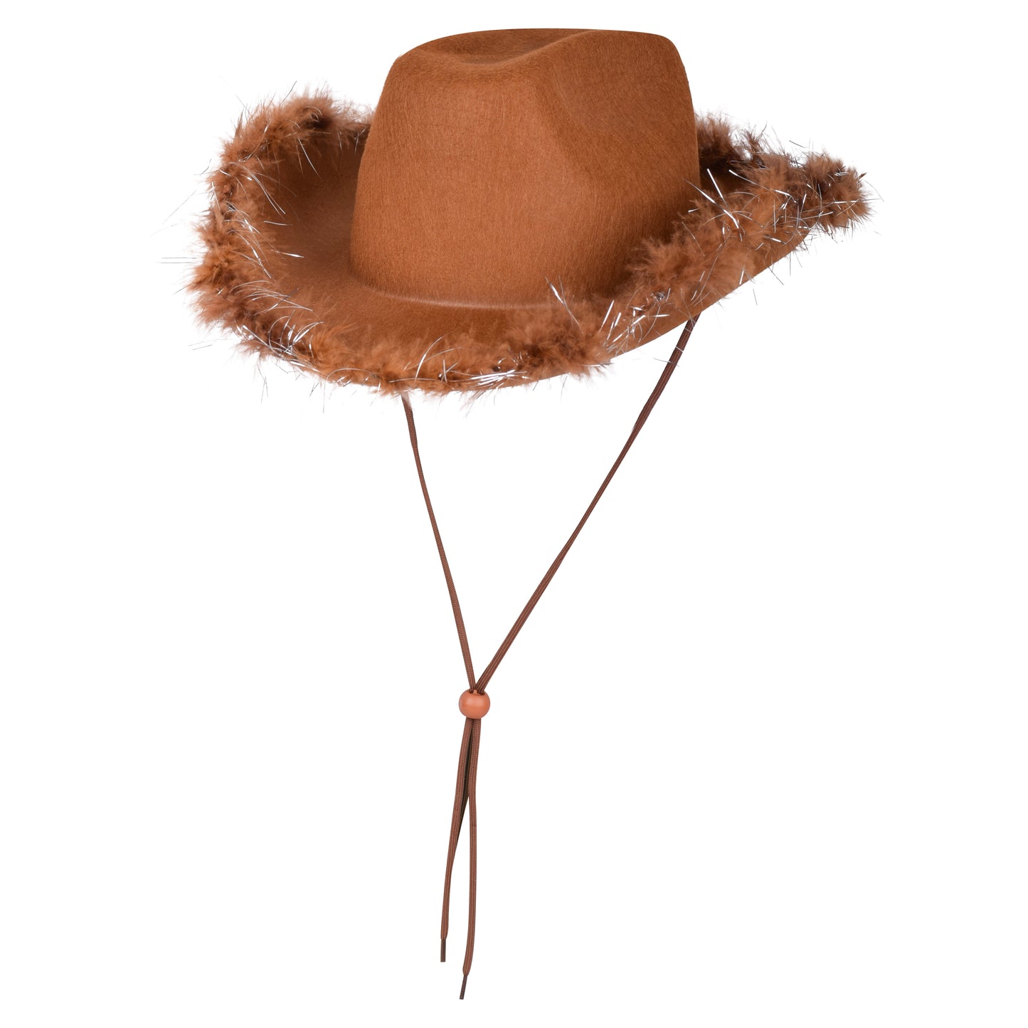 Feather Trimmed Plain Cowboy Hats