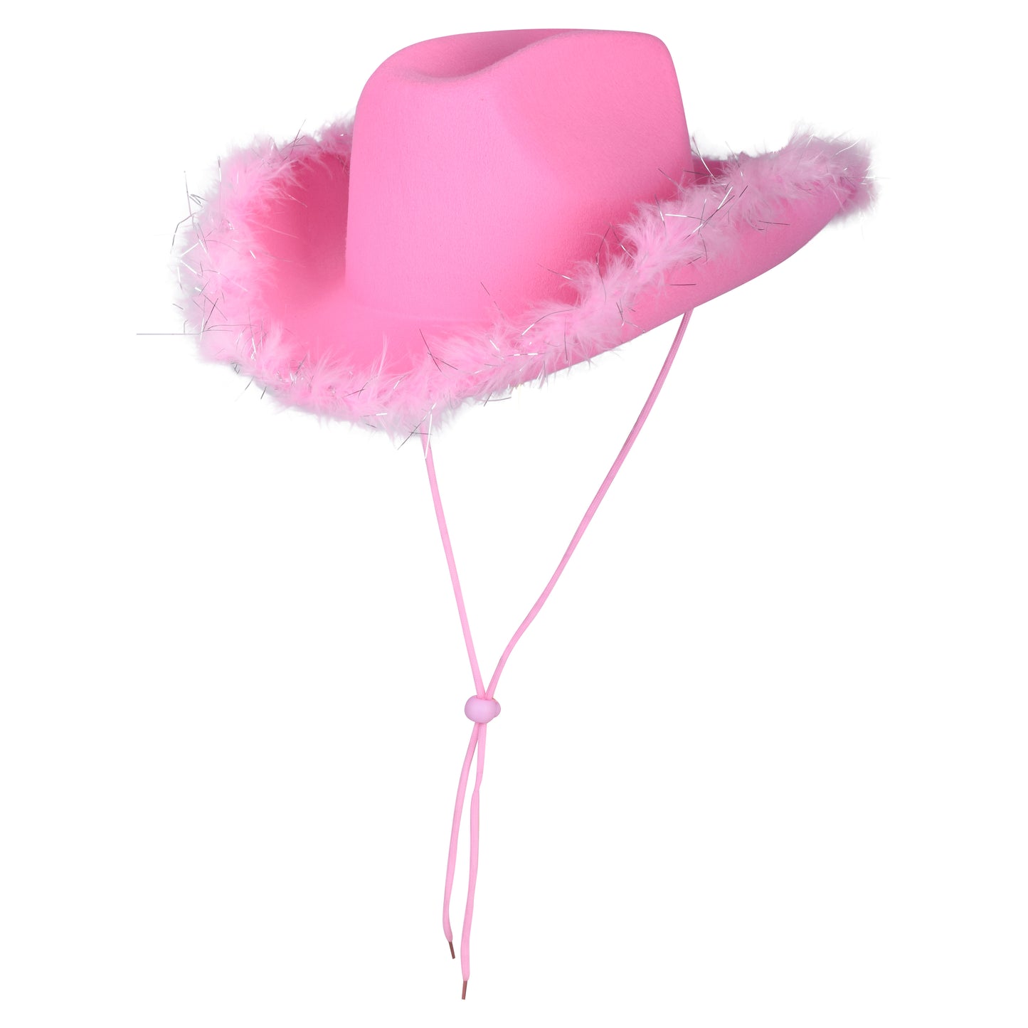 Feather Trimmed Plain Cowboy Hats