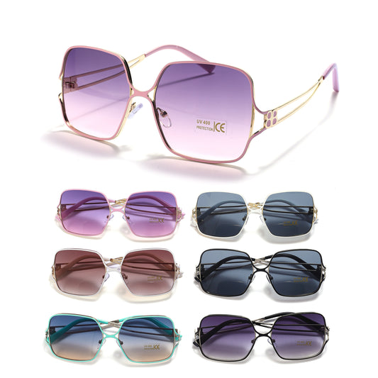 Royal Stallion BB Style Monogram Sunglasses - LLSG10 (12 Units)