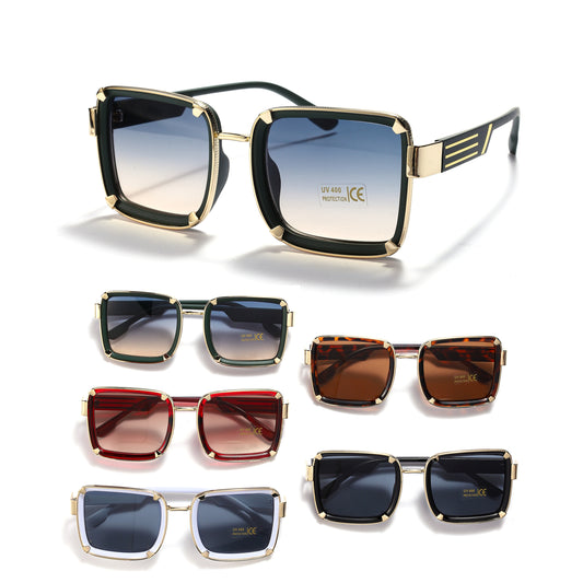 Royal Stallion Luxe Corner Detail Oversized Sunglasses - LLSG11 (12 Units)