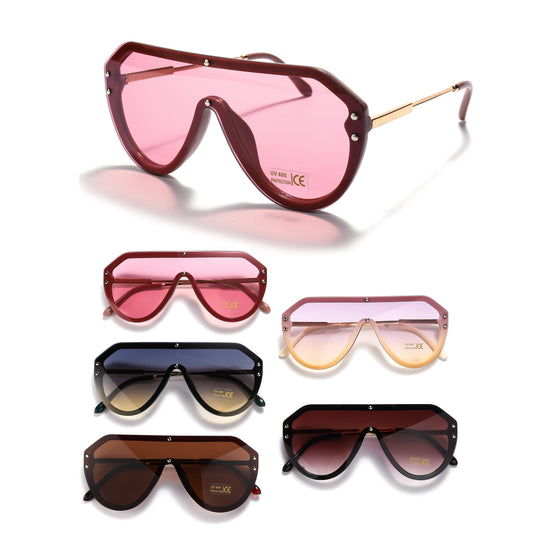 Royal Stallion Fashion Shield Wrap Sunglasses - LLSG22 (12 Units)