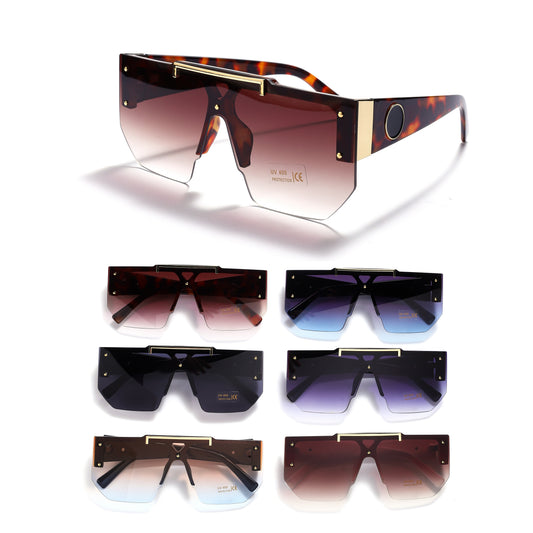 Royal Stallion Luxury Visor Frame Sunglasses - LLSG35 (12 Units)