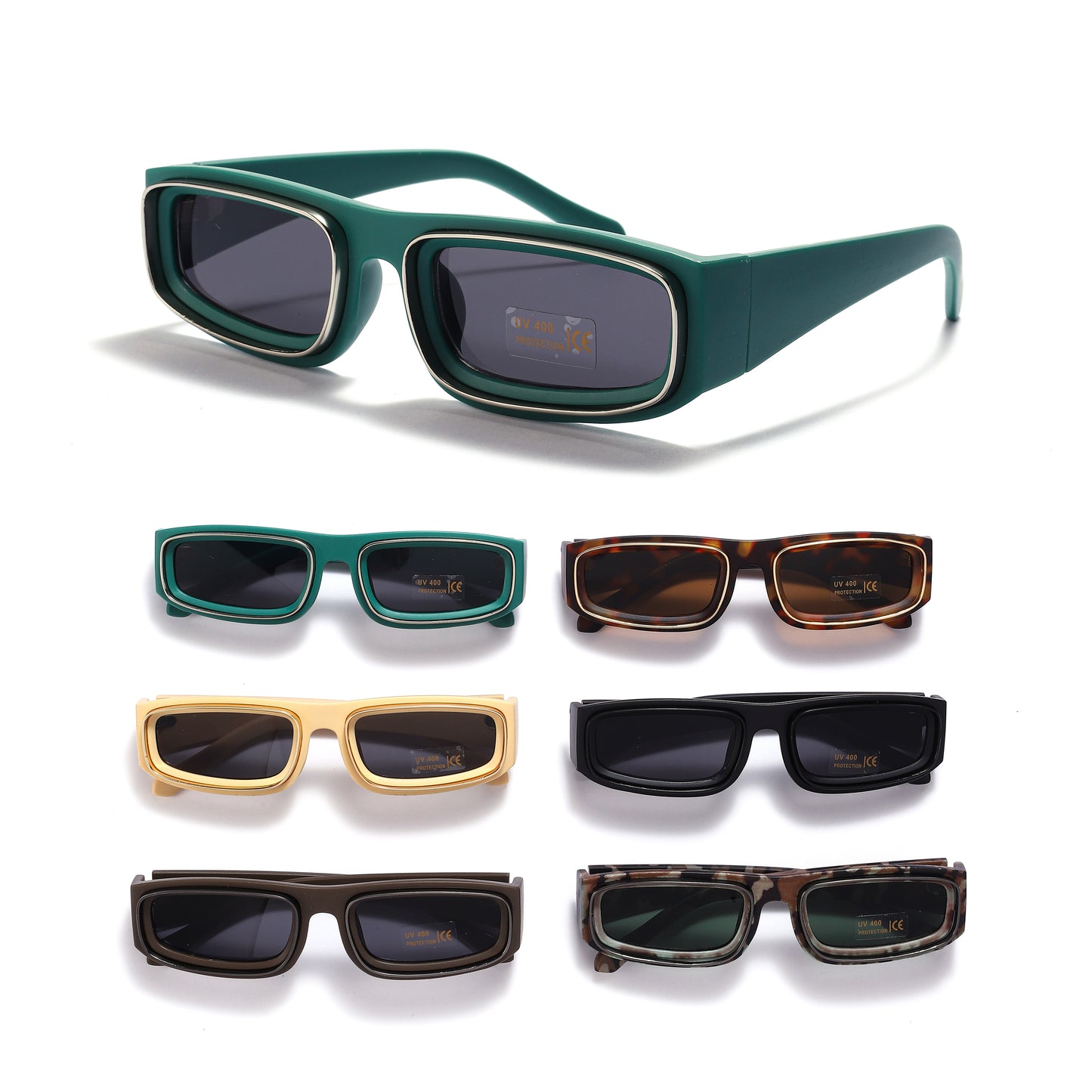 Royal Stallion Slim Rectangular Retro Frame - LLSG38 (12 Units)
