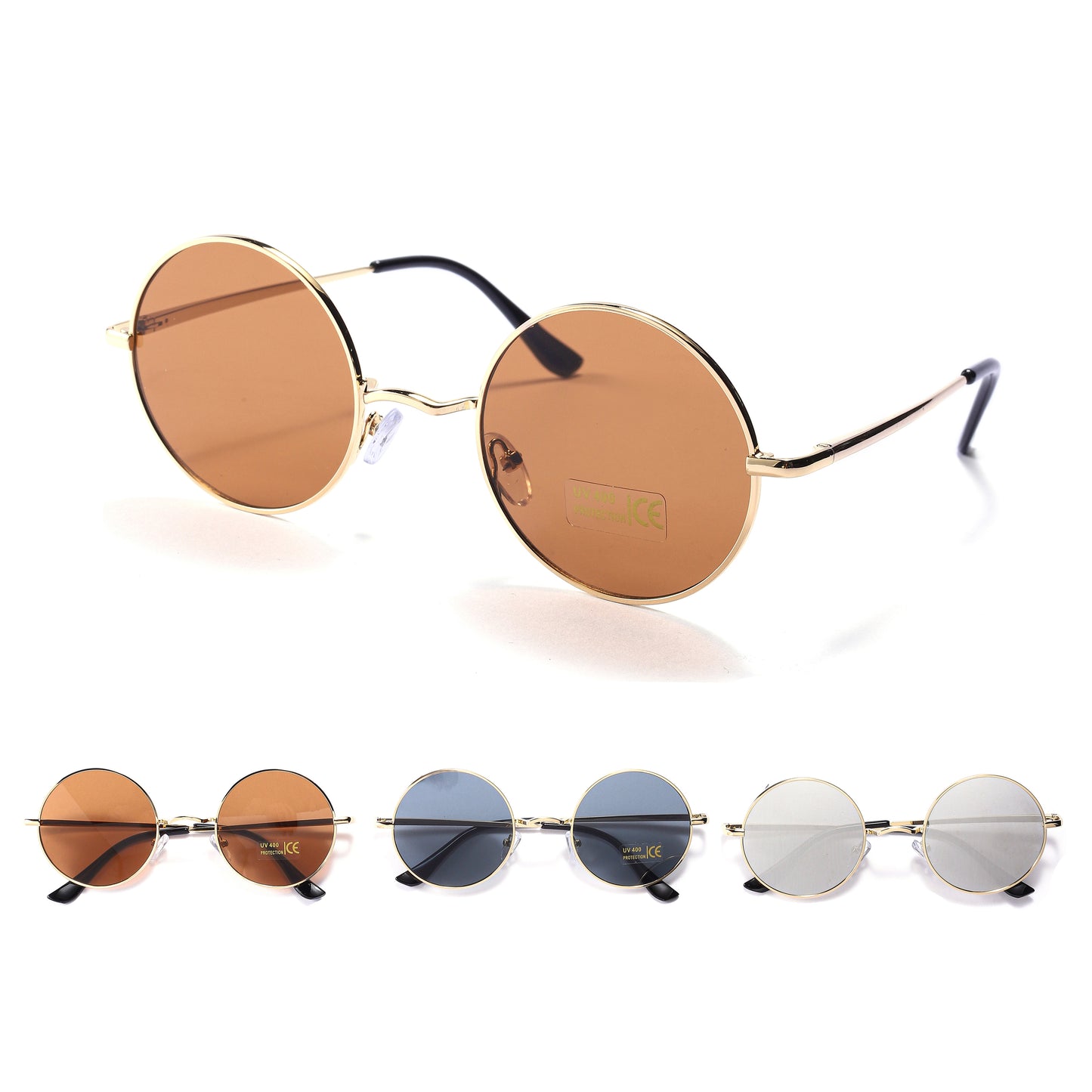 Royal Stallion Timeless Round Metal Sunglasses - LMSG16 (12 Units)