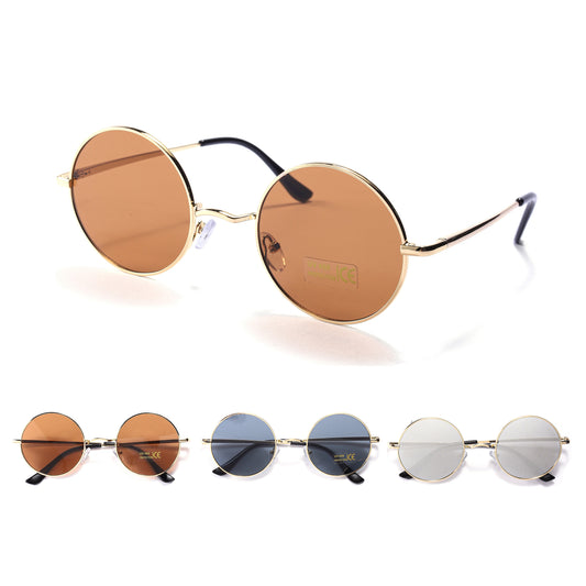 Royal Stallion Timeless Round Metal Sunglasses - LMSG16 (12 Units)