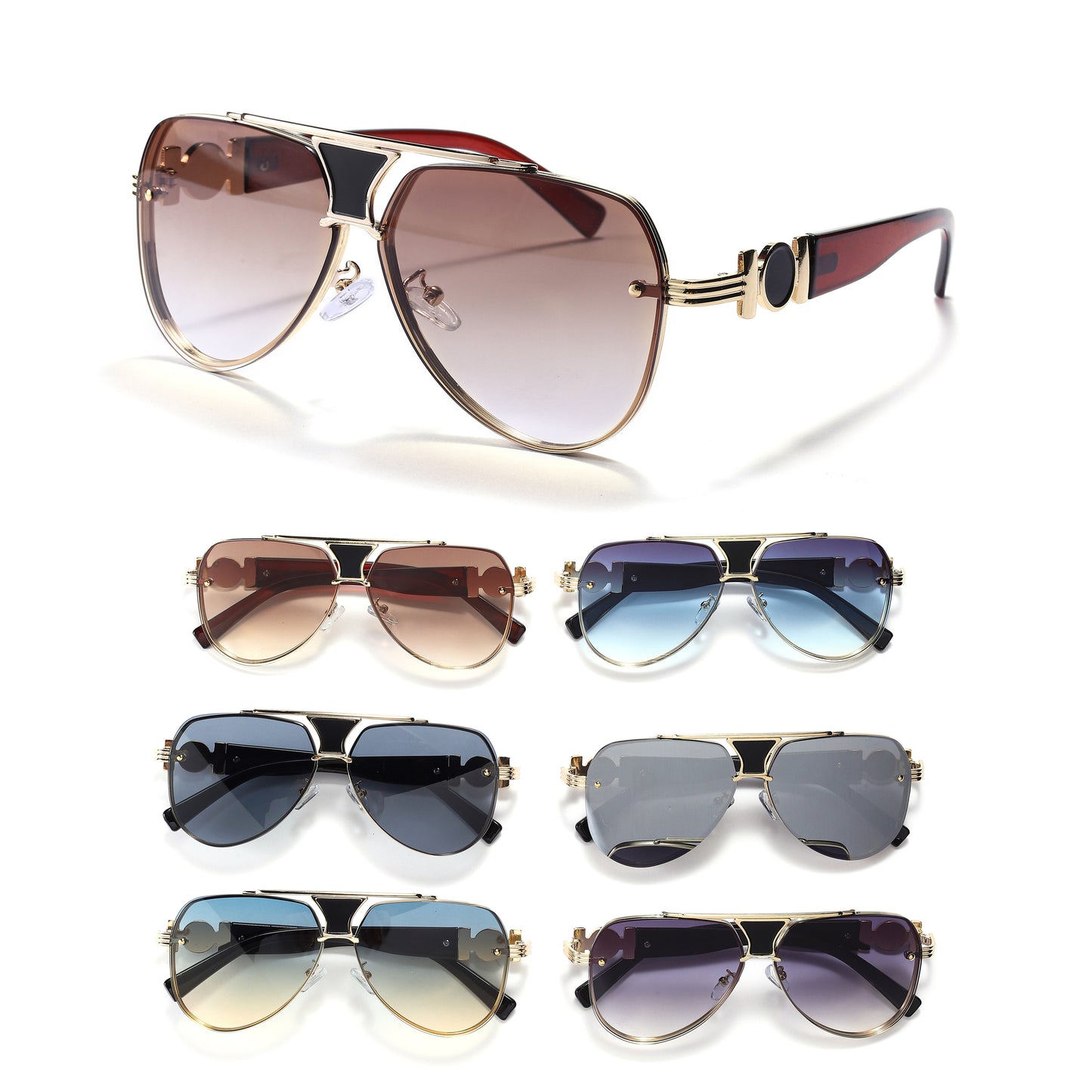 Royal Stallion Classic Aviator Sunglasses - LMSG17 (12 Units)