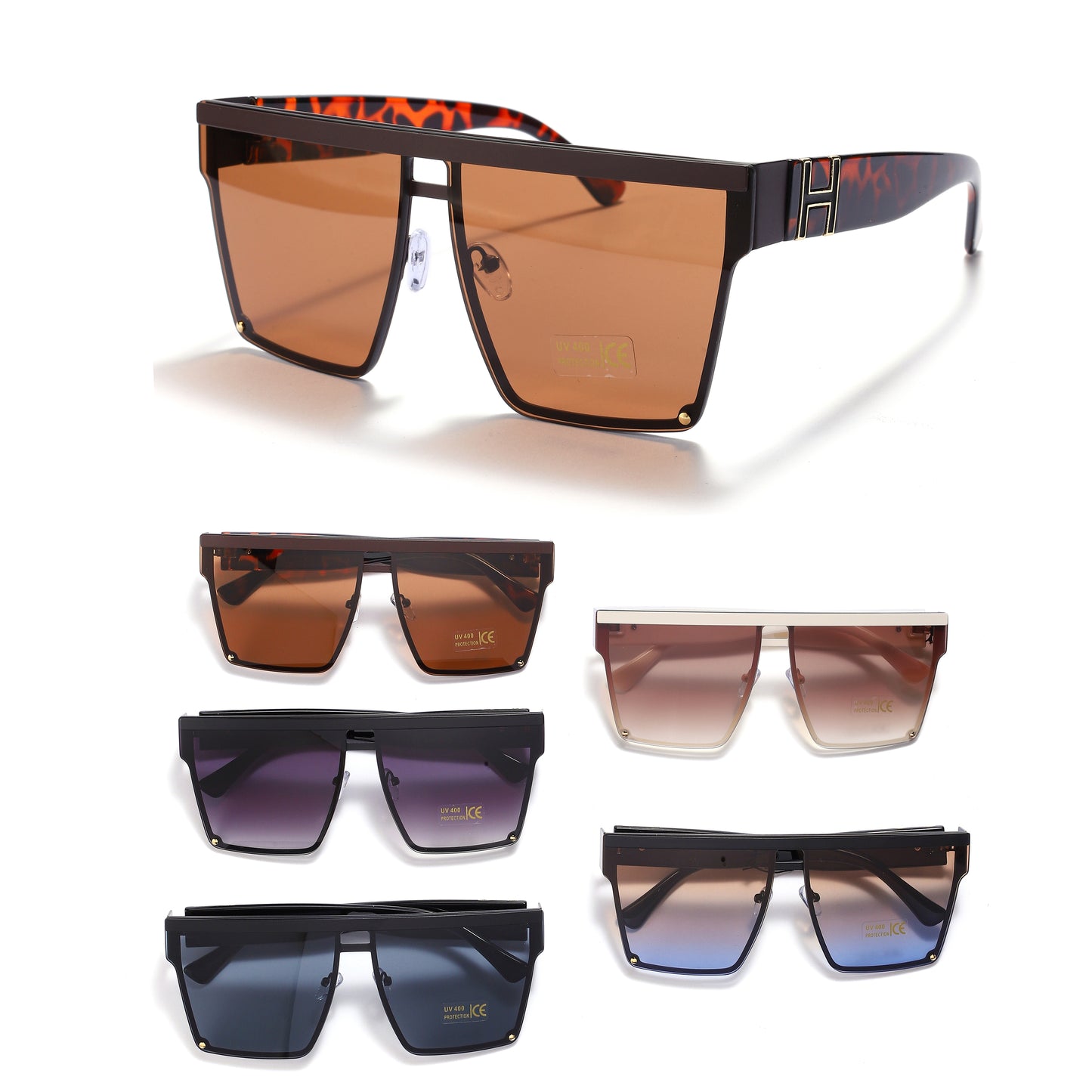 Royal Stallion H Luxury Inspired Sunglasses - LMSG3 (12 Units)