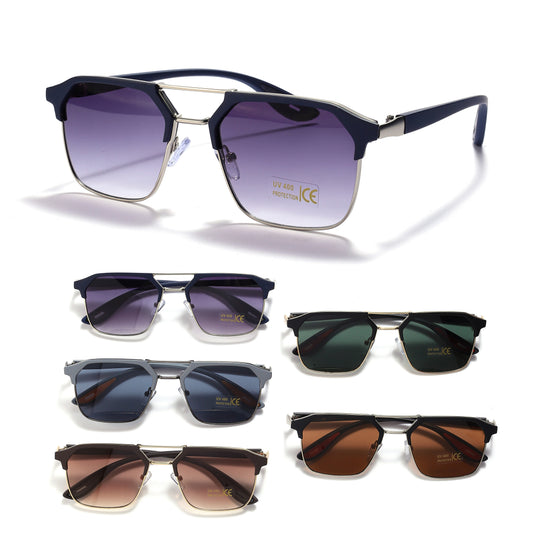 Royal Stallion Modern Square Sunglasses - LMSG8 (12 Units)