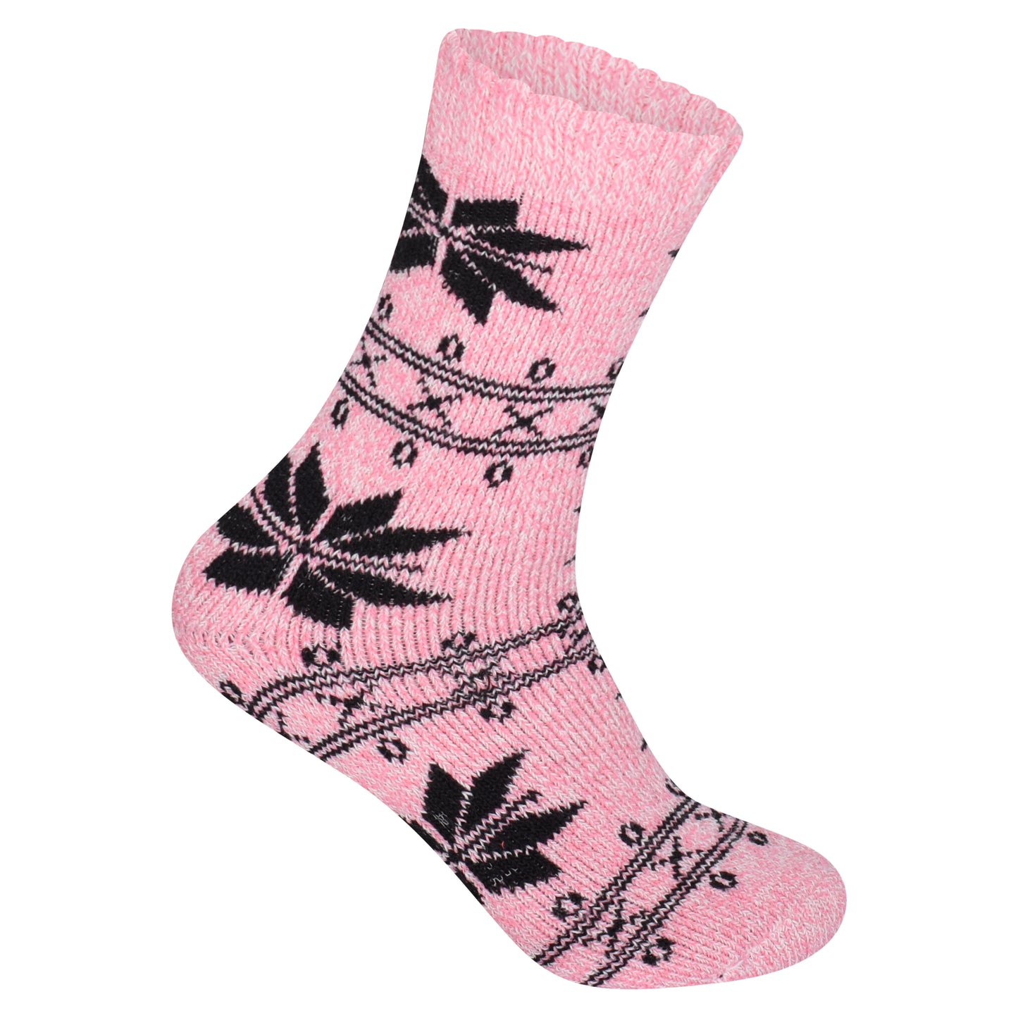 Ladies Merino Lambs Wool Socks - Snowflake (12 Pairs)
