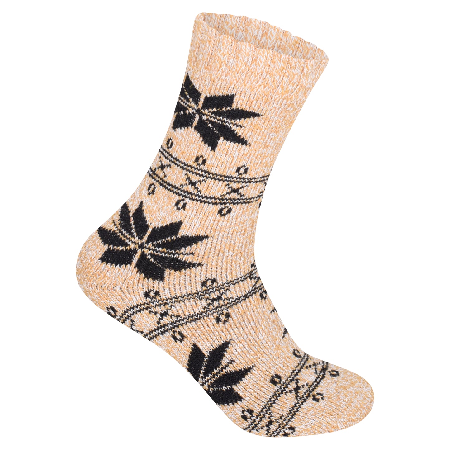 Ladies Merino Lambs Wool Socks - Snowflake (12 Pairs)