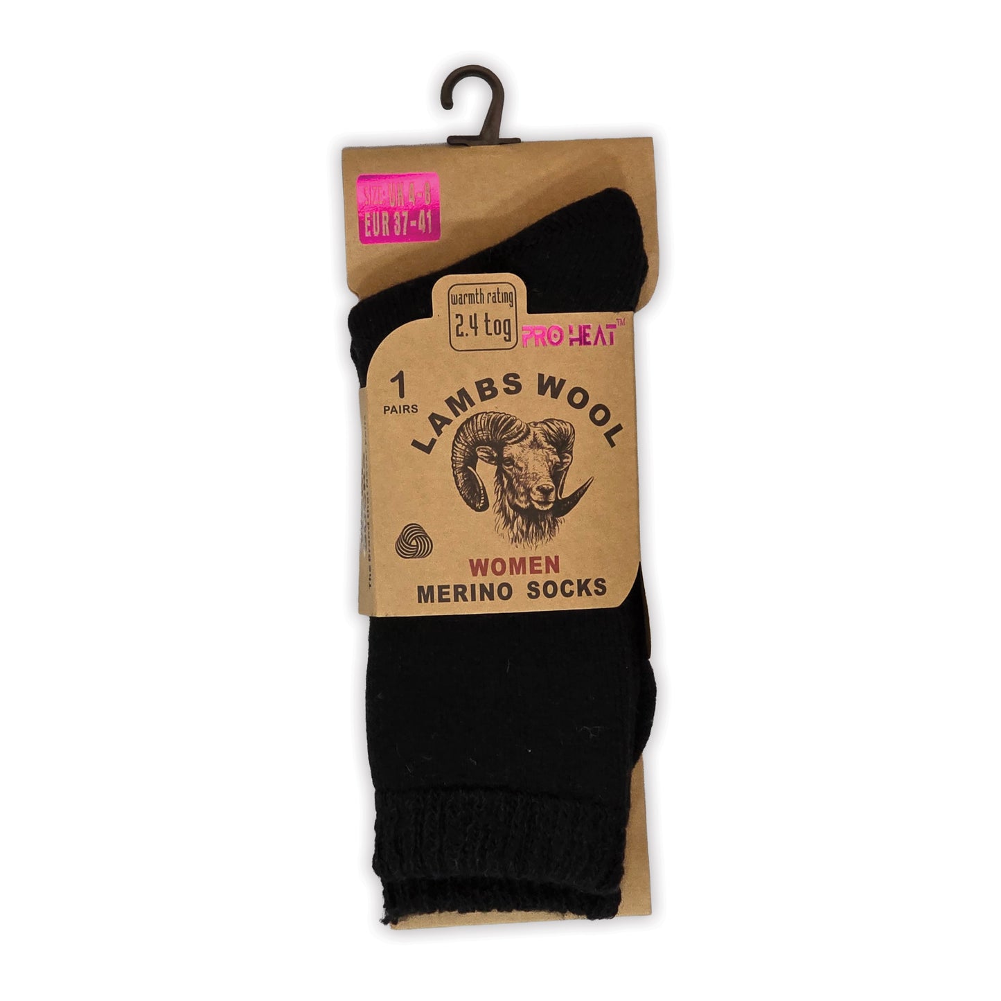 Ladies Merino Lambs Wool Socks - Assorted (12 Pairs)
