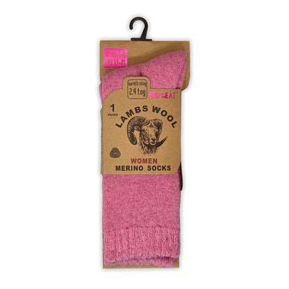 Ladies Merino Lambs Wool Socks - Assorted (12 Pairs)
