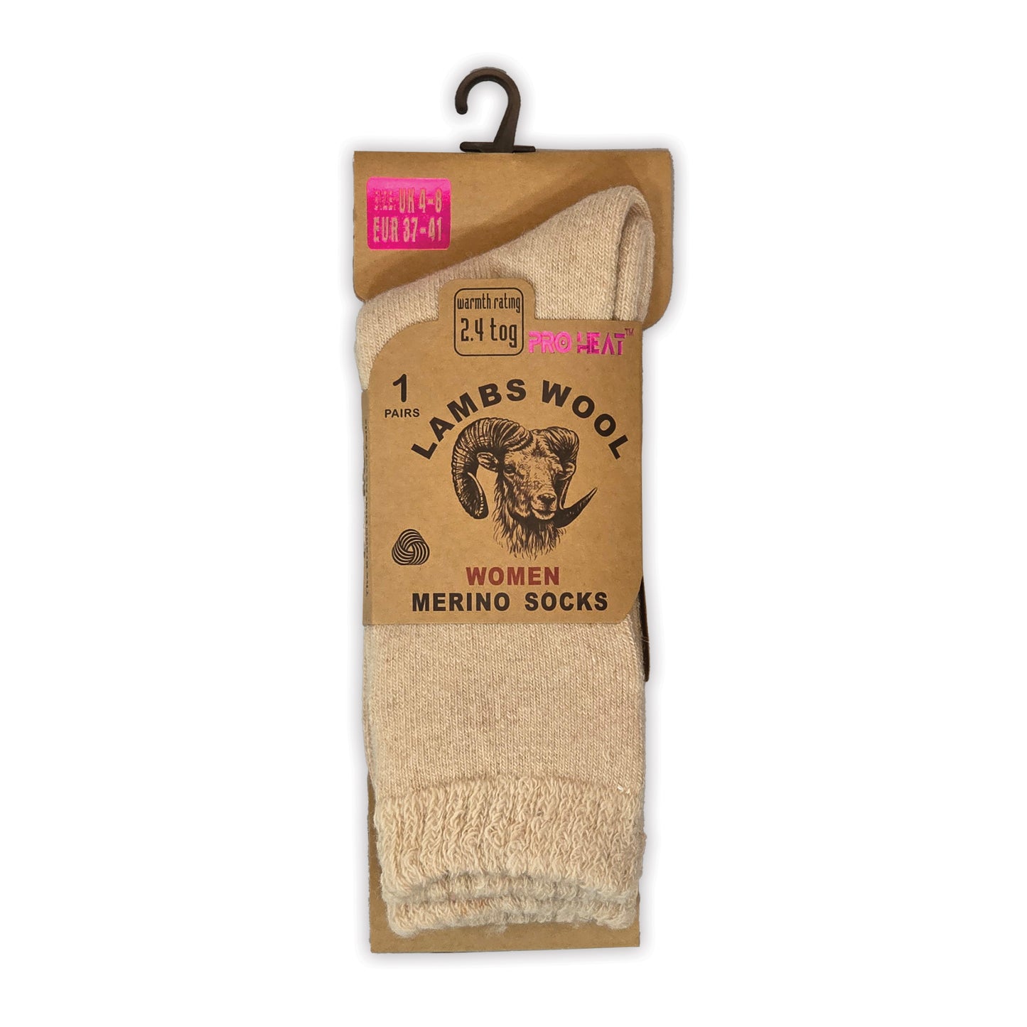 Ladies Merino Lambs Wool Socks - Assorted (12 Pairs)