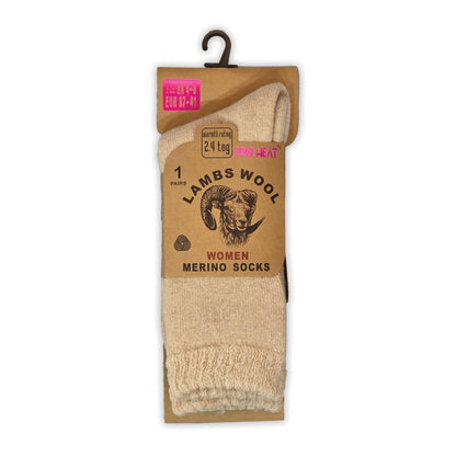 Ladies Merino Lambs Wool Socks - Assorted (12 Pairs)