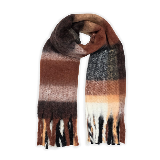 Ladies Cosy Multi-Colour Fluffy Blanket Scarf LSC-10