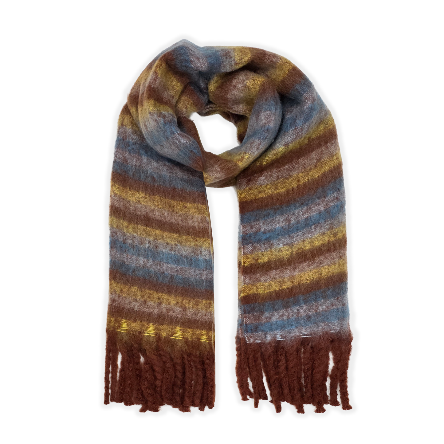 Ladies Cosy Multi-Colour Fluffy Blanket Scarf LSC-11