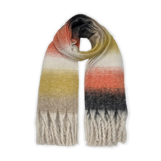 Ladies Cosy Multi-Colour Fluffy Blanket Scarf LSC-5