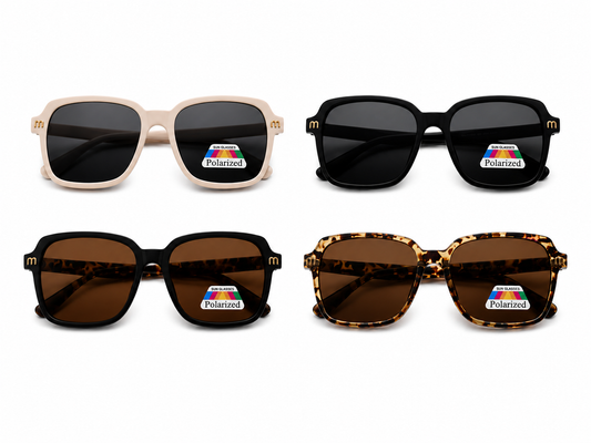 Polarized Oversized Curved Sunglasses - LSG-30 (12 Units)