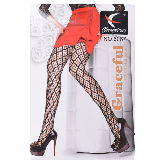 Diamond Argyle Full Foot Fishnet Tights