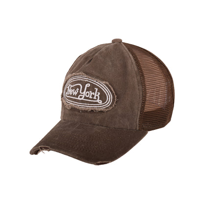 Vintage New York Distressed Trucker Cap