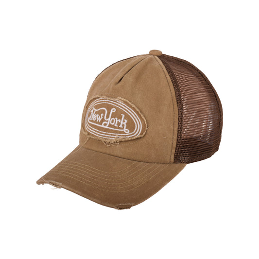 Vintage New York Distressed Trucker Cap