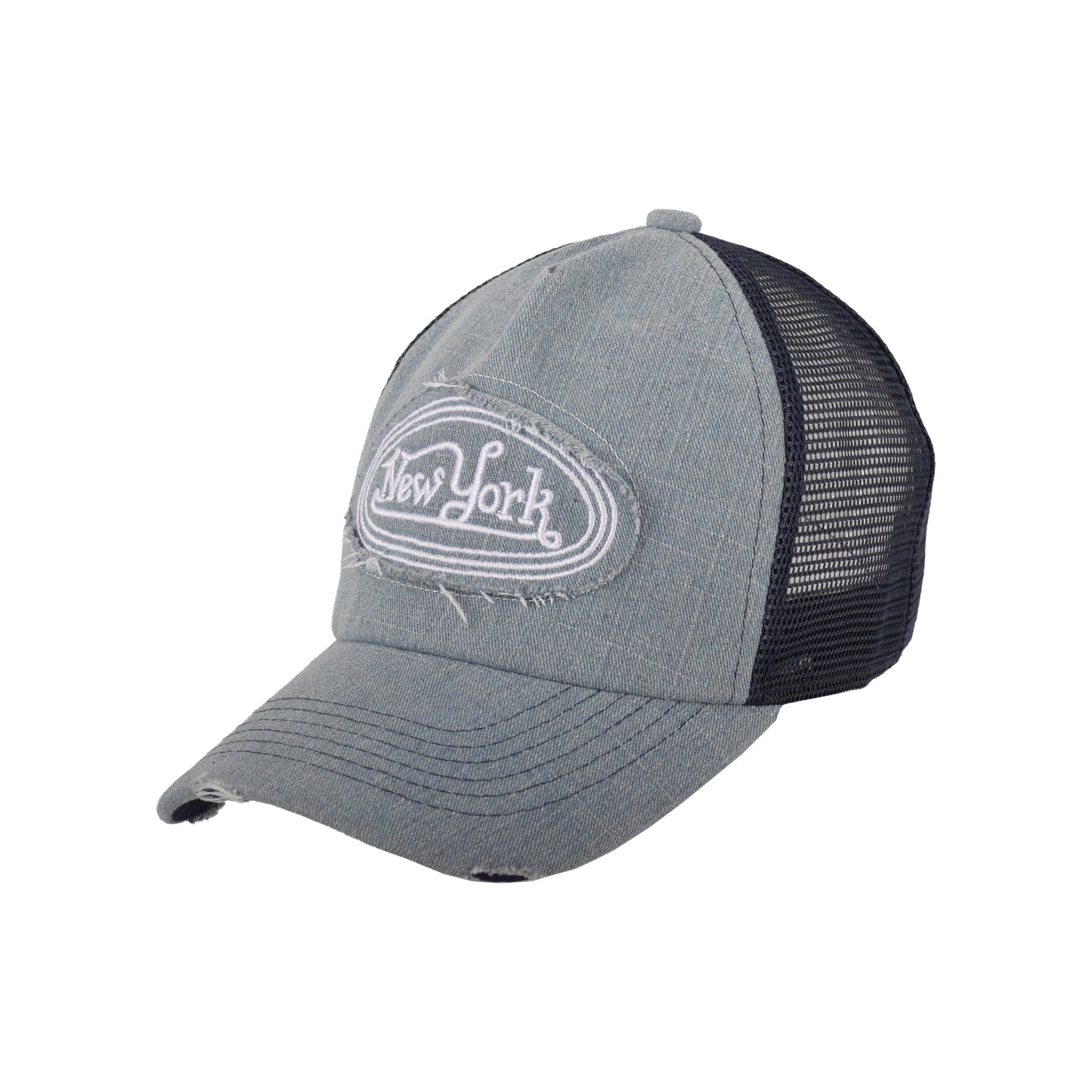 Vintage New York Distressed Trucker Cap