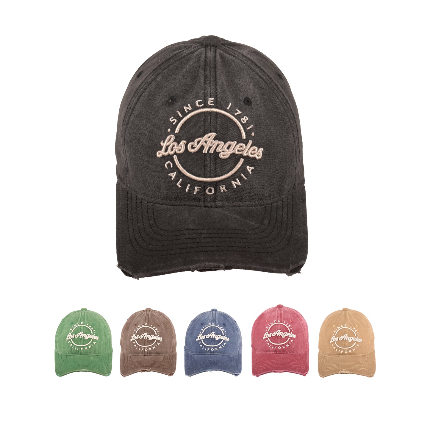 Vintage Retro Los Angeles Distressed Baseball Cap