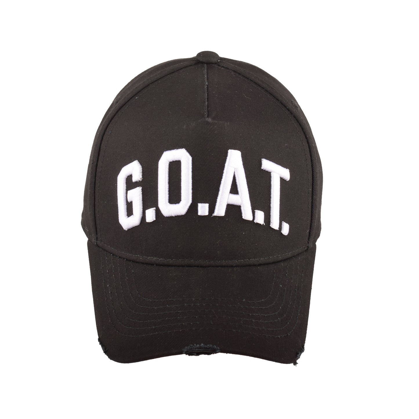 G.O.A.T. Embroidered Distressed Baseball Cap