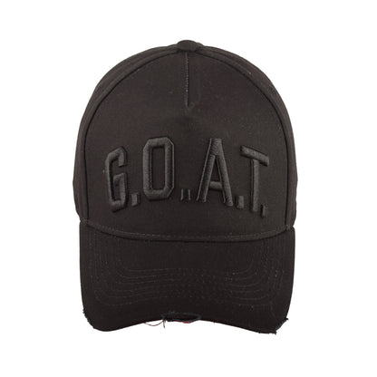 G.O.A.T. Embroidered Distressed Baseball Cap