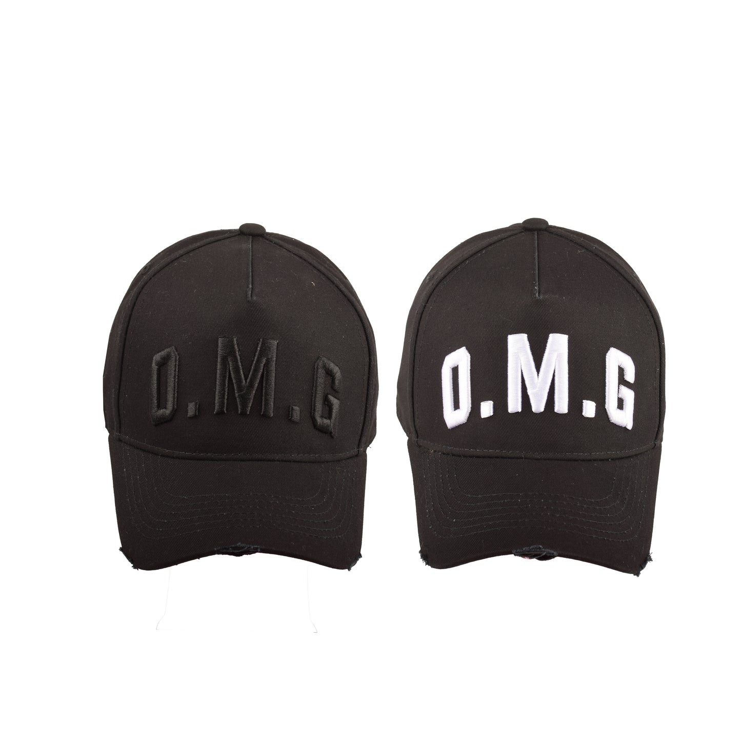 O.M.G Embroidered Distressed Baseball Cap