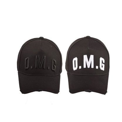 O.M.G Embroidered Distressed Baseball Cap