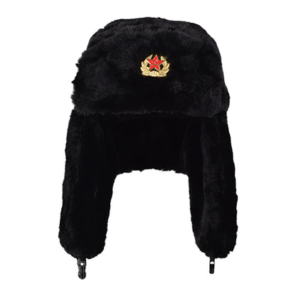 Royal Stallion Full Faux Fur Trapper Hat (Black)