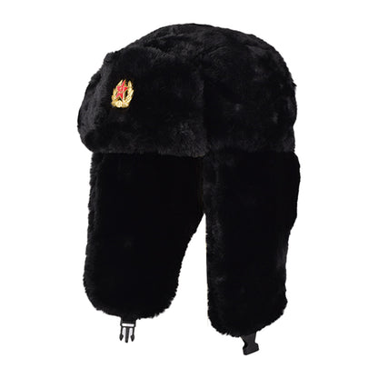 Royal Stallion Full Faux Fur Trapper Hat (Black)