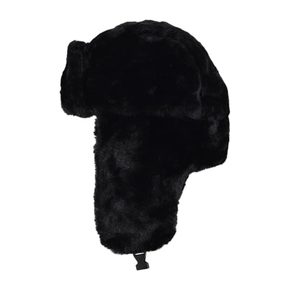 Royal Stallion Full Faux Fur Trapper Hat (Black)