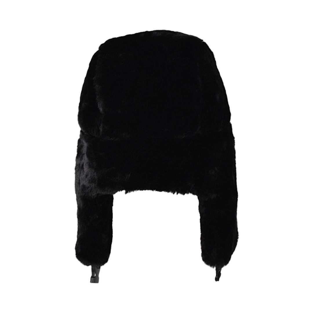 Royal Stallion Full Faux Fur Trapper Hat (Black)