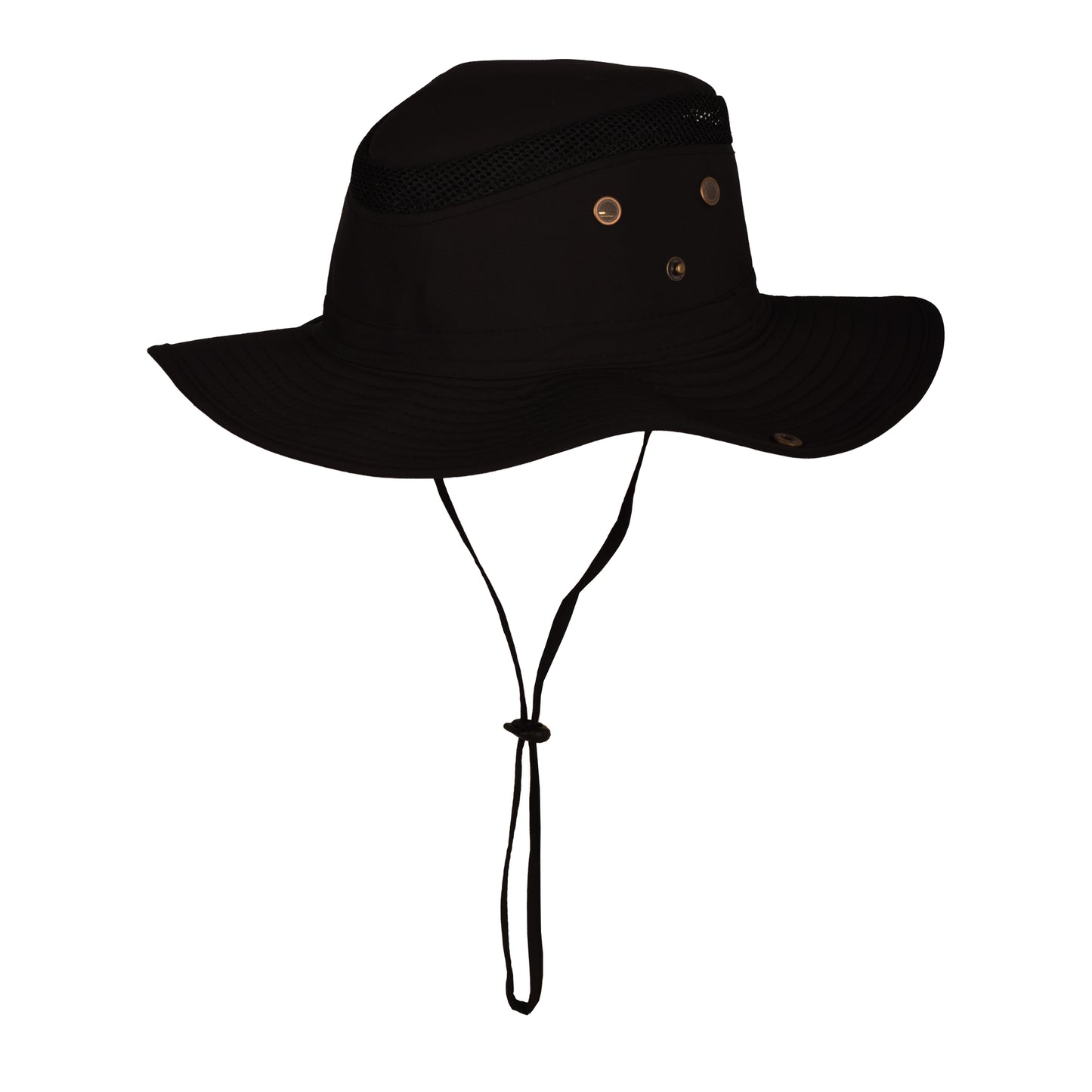 Mesh Vented Wide Brim Boonie Hat with Adjustable Chin Strap - MHT-40