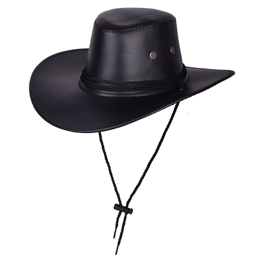 Faux Leather Look Cowboy Hat – Classic Western Style