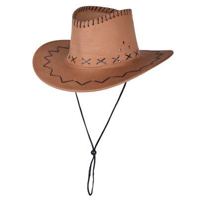 Classic Western Cowboy Hat with Stitched Detailing