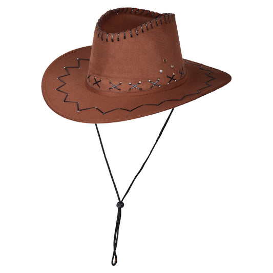 Classic Western Cowboy Hat with Stitched Detailing