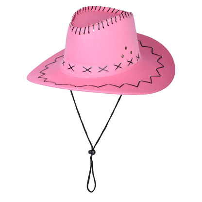 Classic Western Cowboy Hat with Stitched Detailing